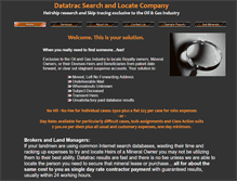Tablet Screenshot of datatracsearchandlocate.com
